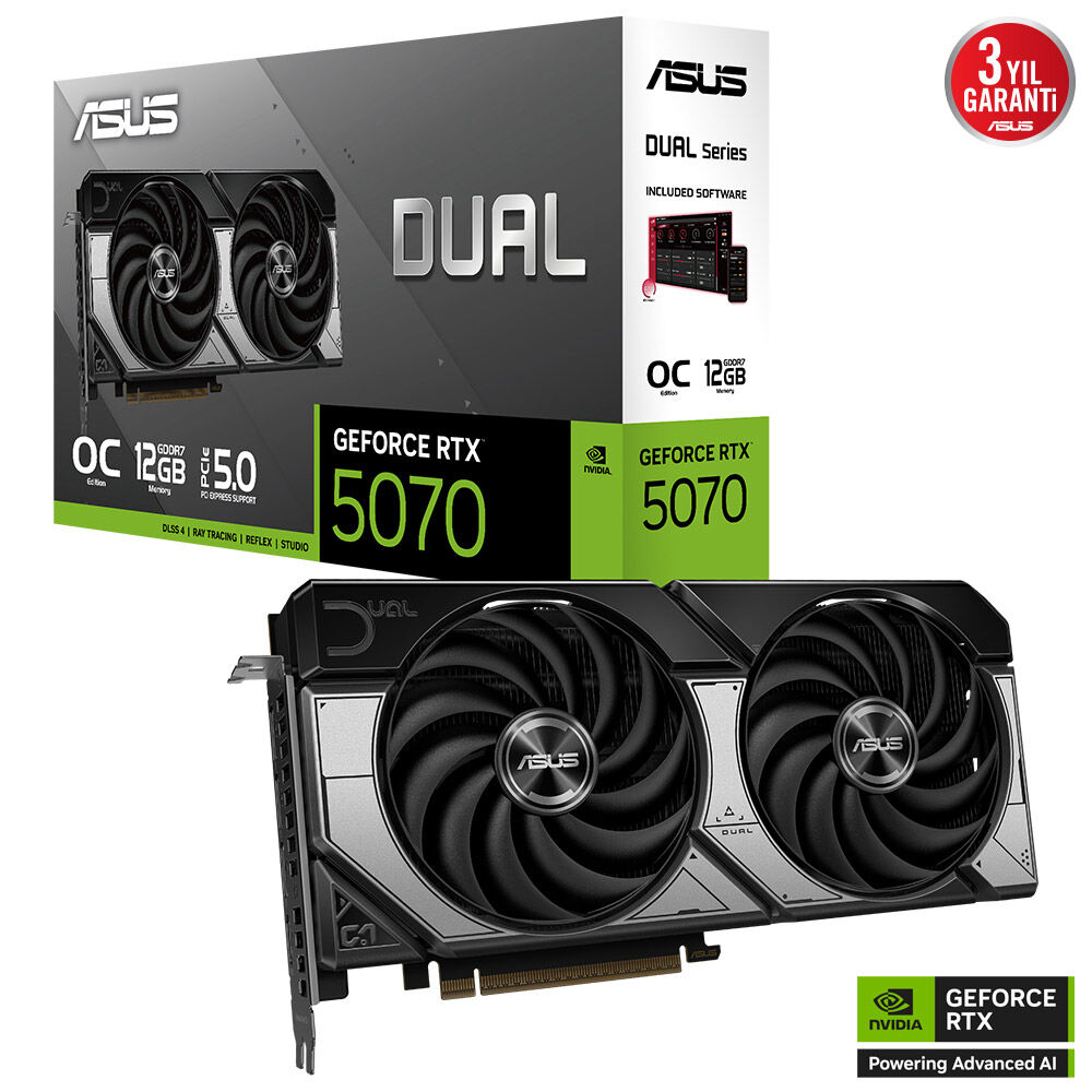 Asus Dual-Rtx5070-O12G 192Bıt Gamıng Vga