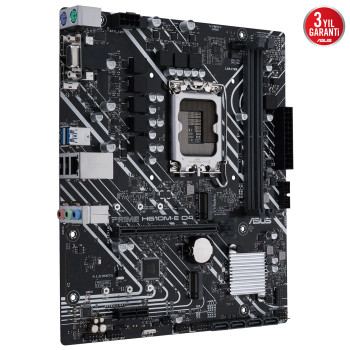 Asus Prıme H610M-E D4-Csm Ddr4 3200Mhz Dp Hdmı M.2 Matx 1700P