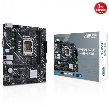 Asus Prıme H610M-K D4 Argb Ddr4 3200Mhz Matx