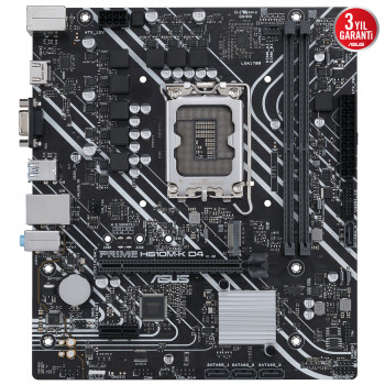 Asus Prıme H610M-K D4 Argb Ddr4 3200Mhz Matx