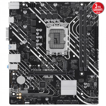 Asus Prıme H610M-K Ddr5 5600Mhz Hdmı Vga Matx 1700