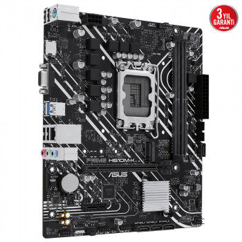 Asus Prıme H610M-K Ddr5 5600Mhz Hdmı Vga Matx 1700