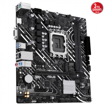 Asus Prıme H610M-K Ddr5 5600Mhz Hdmı Vga Matx 1700