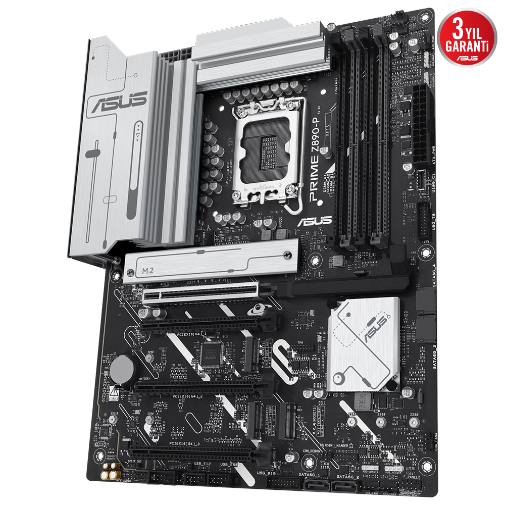 Asus Prıme Z890-P Ddr5 4Xm2 Usb3.2 Rgb Lan Atx