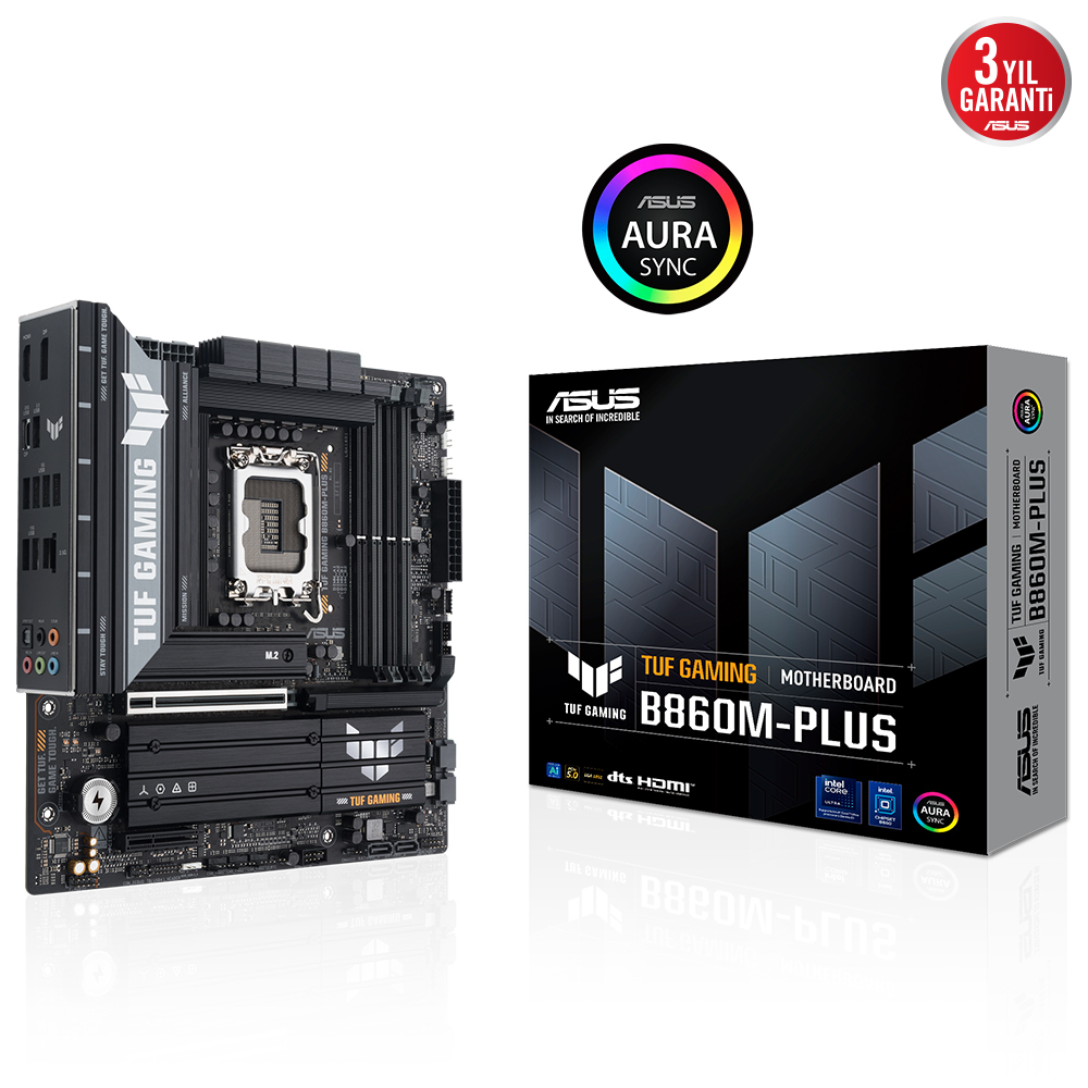 Asus Tuf Gamıng B860M-Plus 1851 Soket Ddr5 Dp Hdmı Matx Anakart