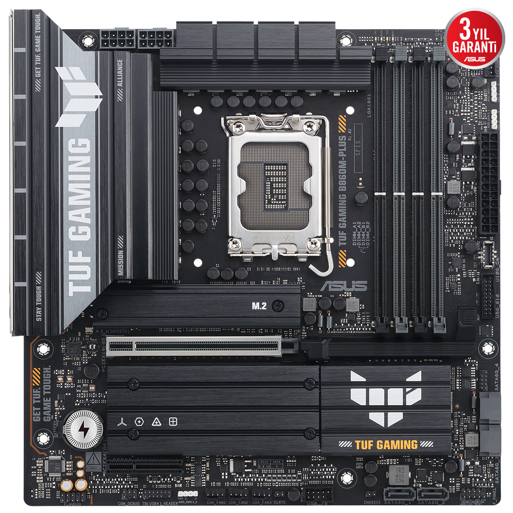 Asus Tuf Gamıng B860M-Plus 1851 Soket Ddr5 Dp Hdmı Matx Anakart