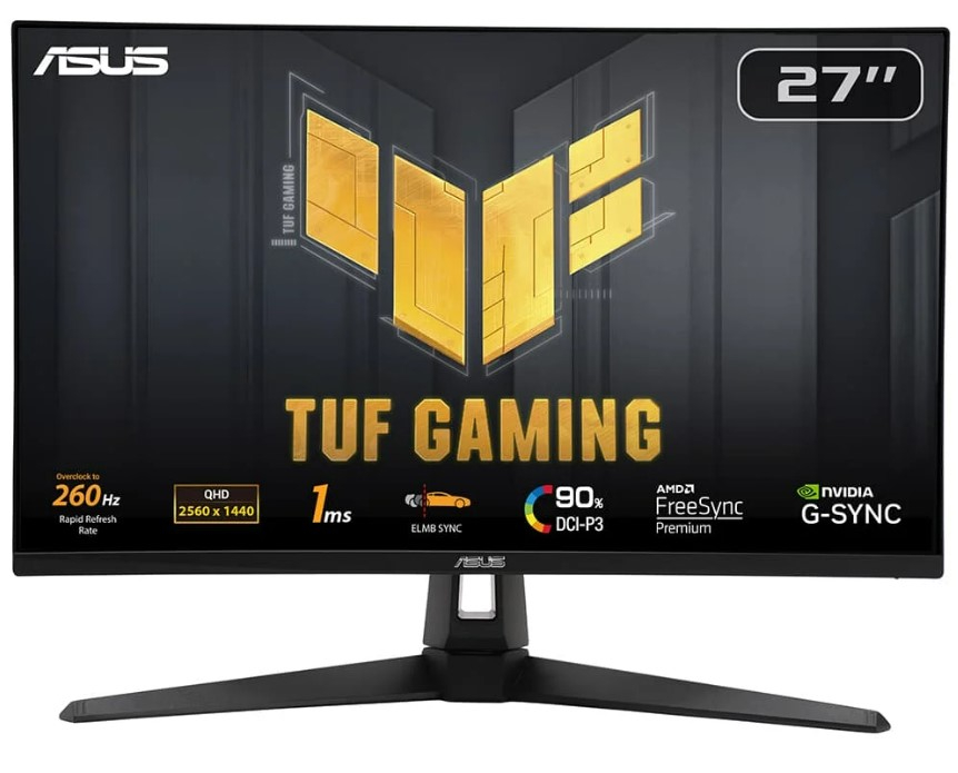 Asus Tuf Gamıng Vg27Aqm1A 27&Apos&Apos 1Ms 260Hz Wqhd Ips