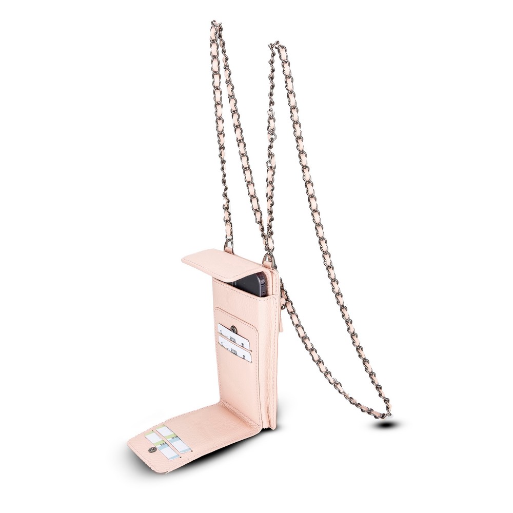 Avji̇n 6.9 İnch Uyumlu Deri̇ Kılıf Cüzdan Askılı Erc5 Pembe