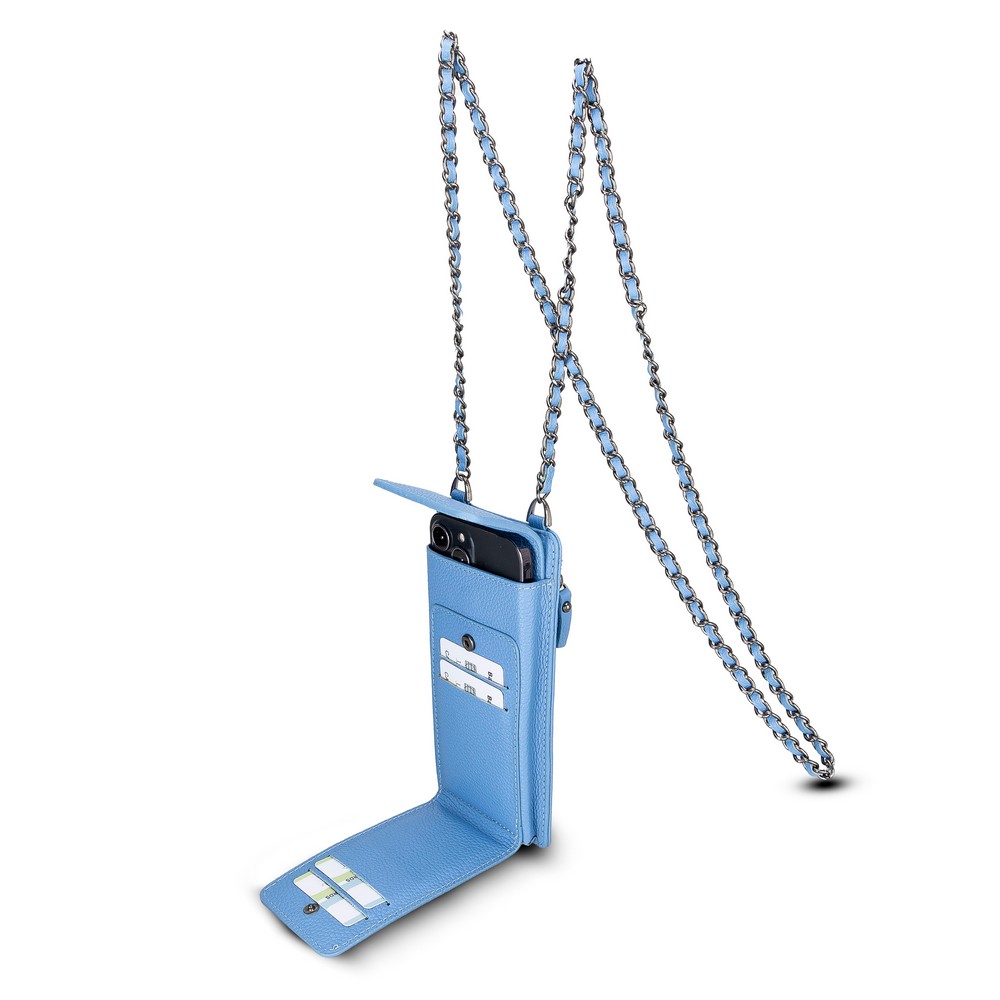 Avji̇n 6.9 İnch Uyumlu Deri̇ Kılıf Cüzdan Askılı Erc8 Mavi̇