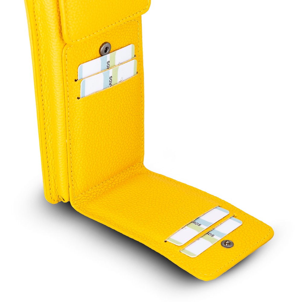 Avji̇n 6.9 İnch Uyumlu Deri̇ Kılıf Cüzdan Askılı Fl12 Sarı