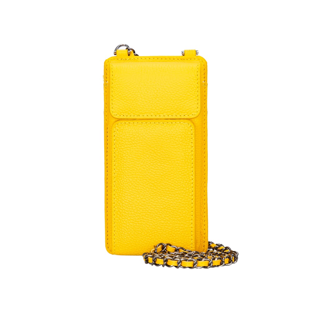 Avji̇n 6.9 İnch Uyumlu Deri̇ Kılıf Cüzdan Askılı Fl12 Sarı