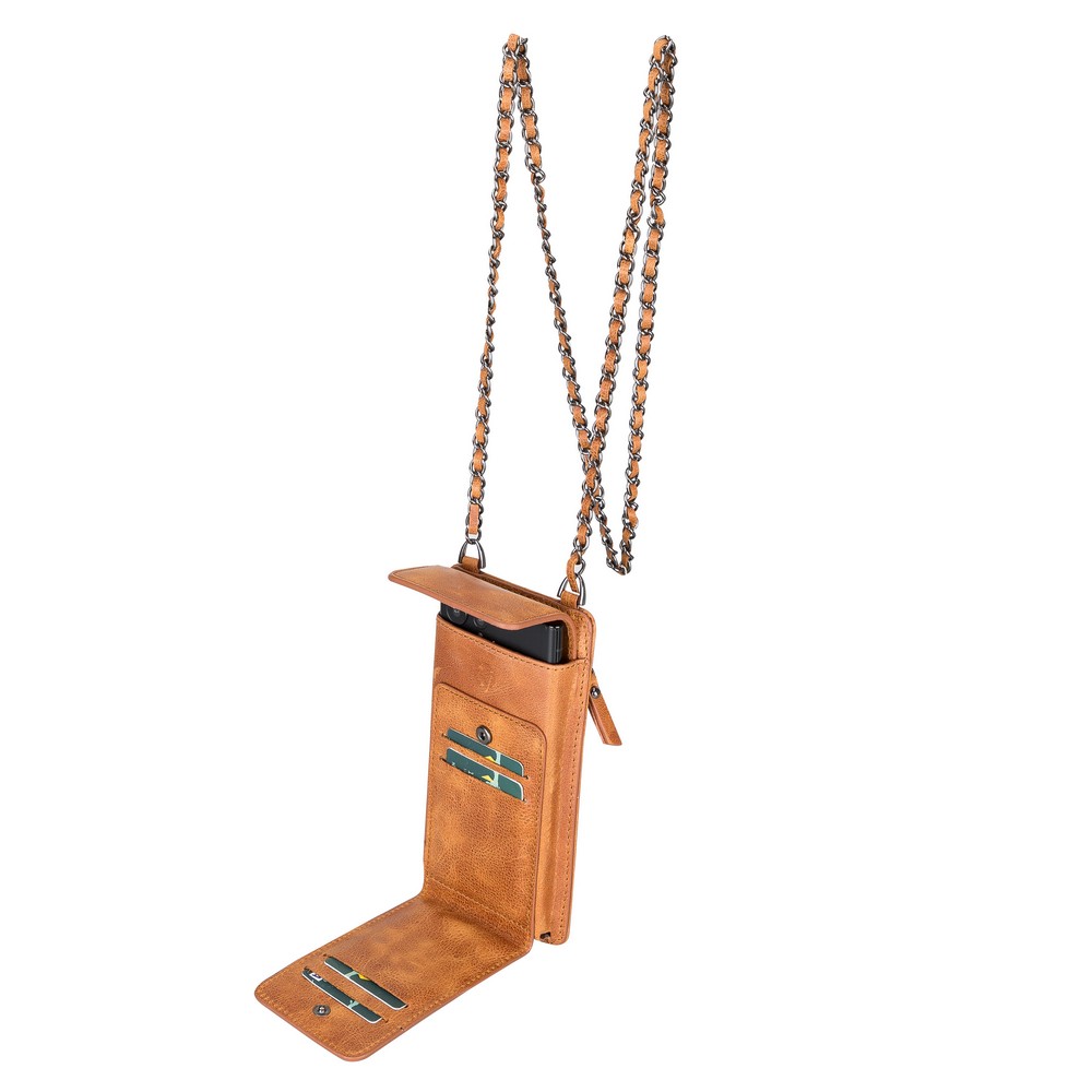 Avji̇n 6.9 İnch Uyumlu Deri̇ Kılıf Cüzdan Askılı Tn11 Taba