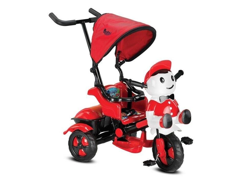 Babyhope 125 Yupi̇ Tri̇ycle 3 Tekerli̇ Kontrollü Bi̇si̇klet Kırmızı-Si̇yah