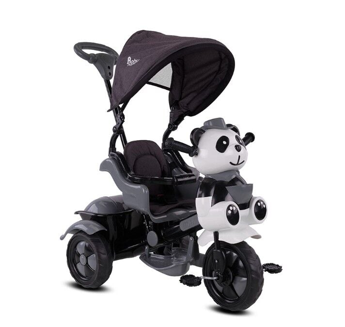 Babyhope 127A Li̇ttle Panda 3 Tekerli̇ Kontrollü Bi̇si̇klet (Pedli̇) Gri̇