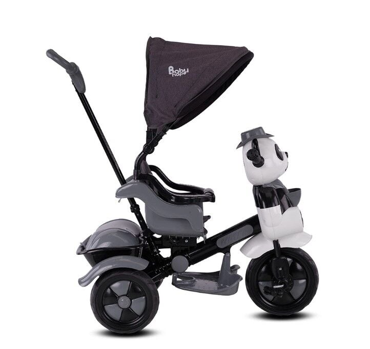 Babyhope 127A Li̇ttle Panda 3 Tekerli̇ Kontrollü Bi̇si̇klet (Pedli̇) Gri̇