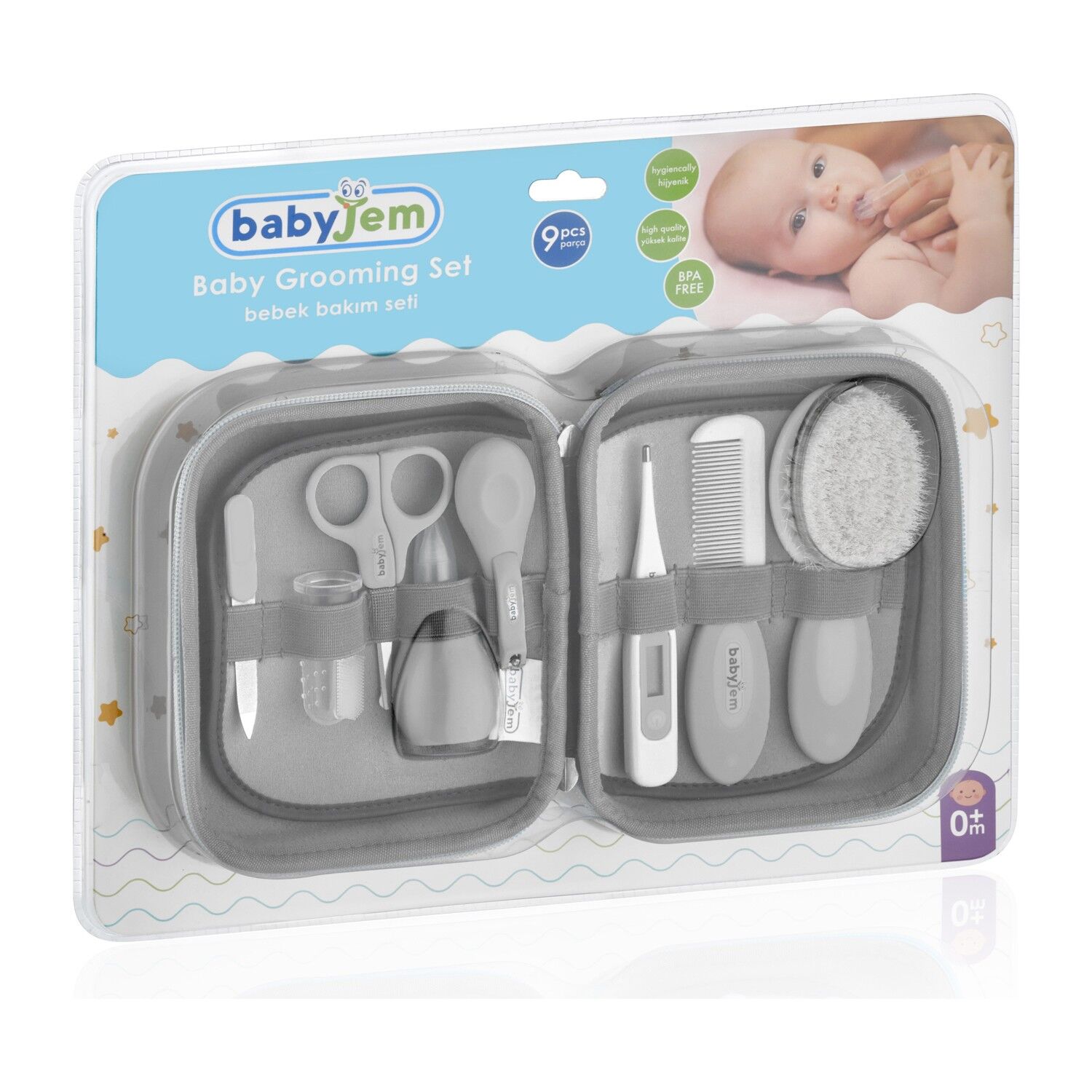 Babyjem Bebek Bakım Seti̇ 9 Parça 363 Gri̇