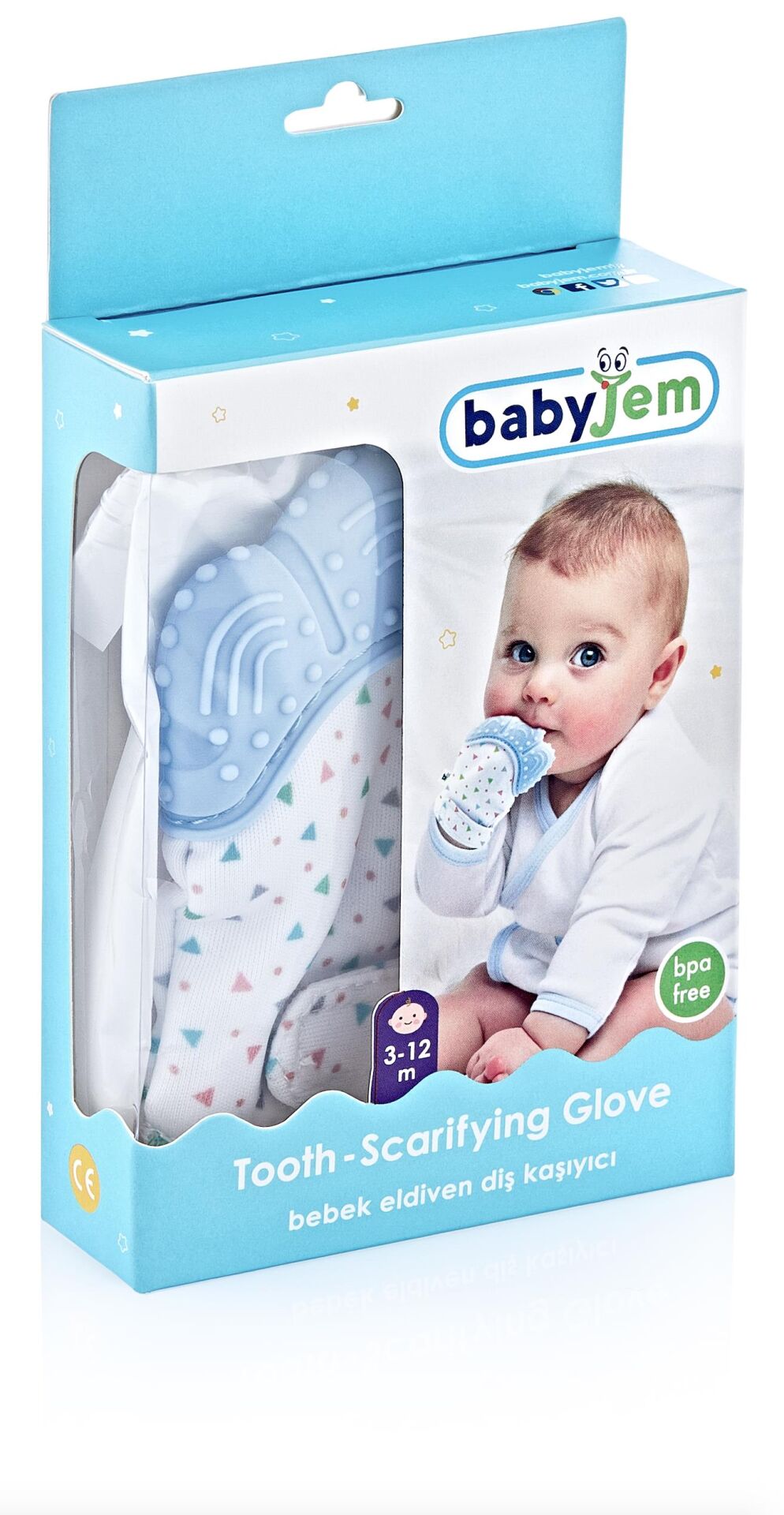 Babyjem Di̇ş Kaşıyıcı Eldi̇ven 526 Mavi̇