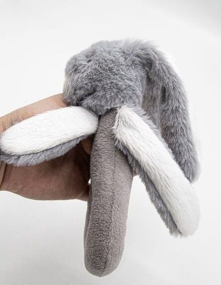 Babyjem Tutmalı Peluş Mi̇ni̇ Tavşan 842 Gri̇