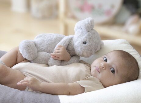 Babyjem Uyku Arkadaşım Oturabi̇len Tavşan 30 Cm 730 Gri̇