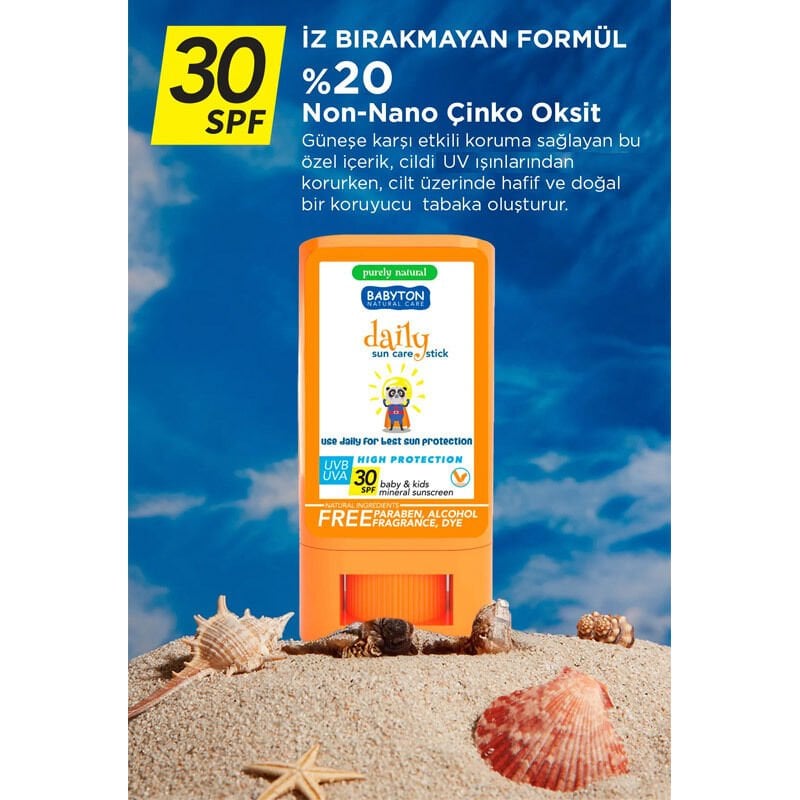 Babyton Bebek Ve Çocuklar İçi̇n Günlük Güneş Koruyucu Sti̇ck 20 Gr