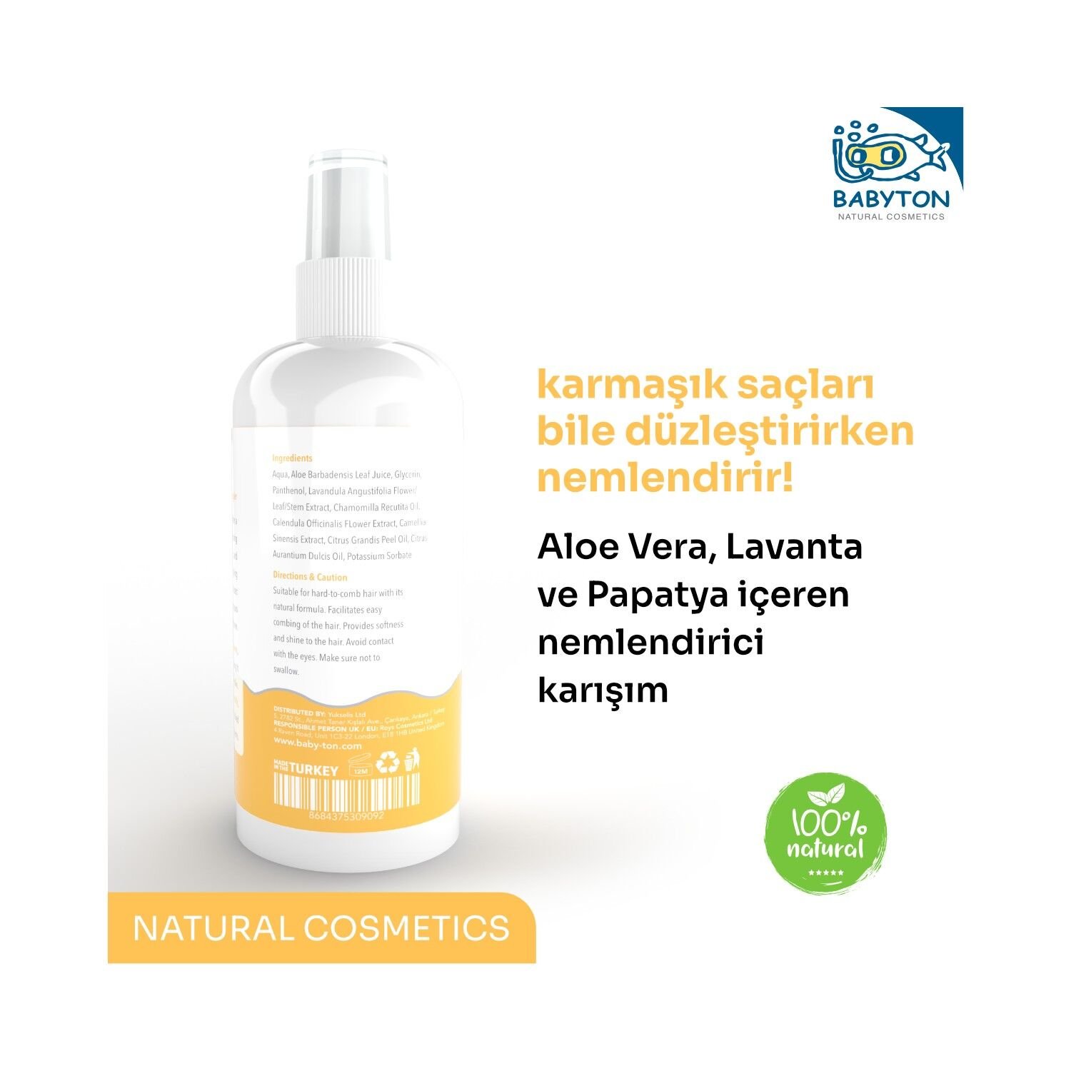 Babyton Bebek Ve Çocuklar İçi̇n Kolay Tarama Spreyi̇ 200Ml