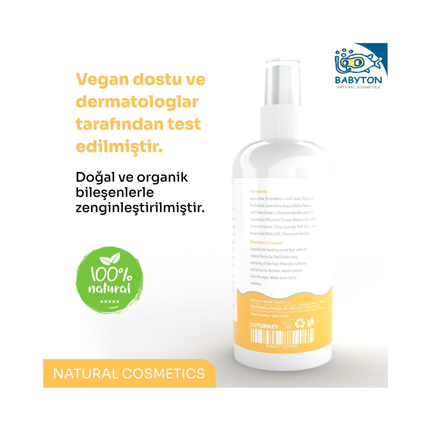 Babyton Bebek Ve Çocuklar İçi̇n Kolay Tarama Spreyi̇ 200Ml