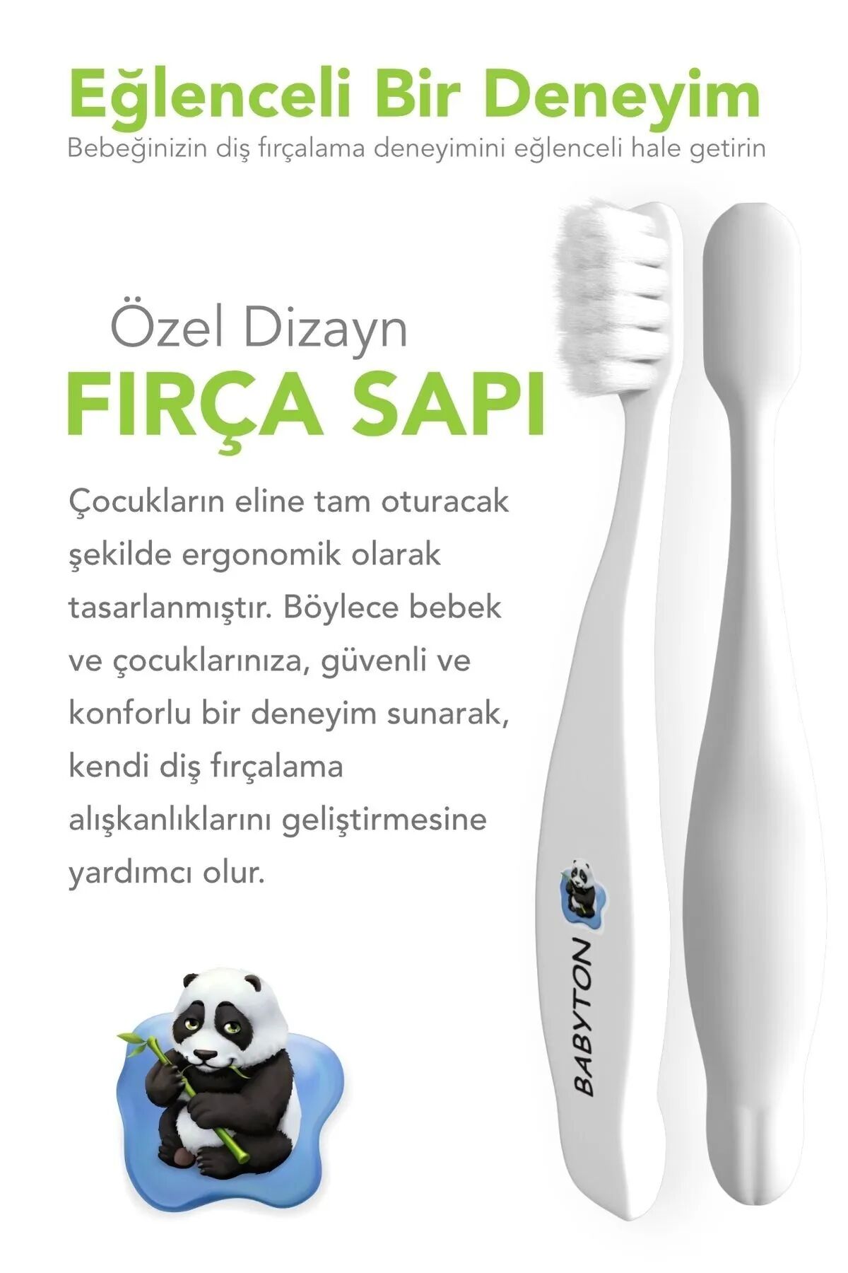 Babyton Bi̇o Ultra Yumuşak Çocuk Di̇ş Fırçası Panda