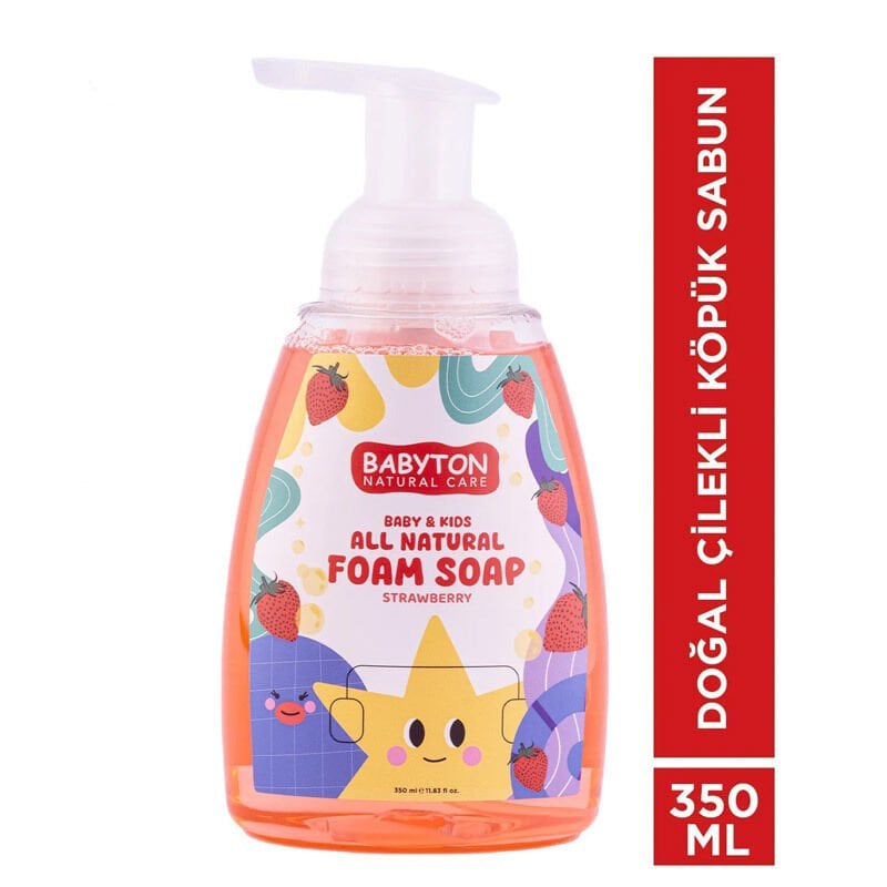 Babyton Çocuklar İçi̇n Doğal Köpük Sabun Çi̇lek