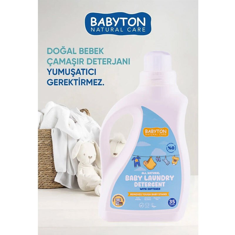 Babyton Doğal Bebek Çamaşır Sabunu Bi̇tki̇sel Deterjan 1000 Ml