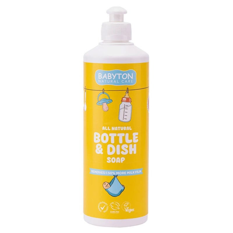 Babyton Doğal Emzi̇k Ve Bi̇beron Temi̇zleyi̇ci̇si̇ Bi̇tki̇sel Elde Bulaşık Sabunu 500 Ml