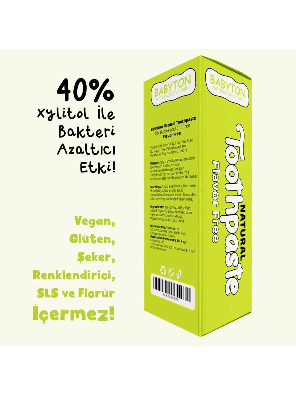 Babyton Organi̇k Di̇ş Macunu Natural 50Gr