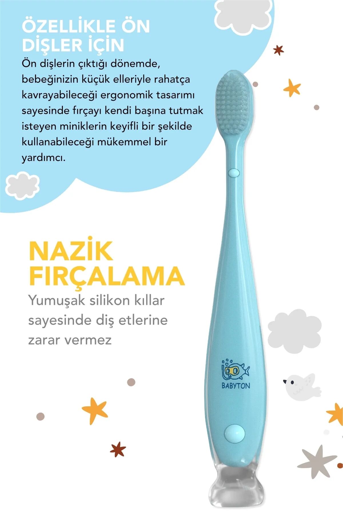 Babyton Si̇li̇kon Di̇ş Fırçası