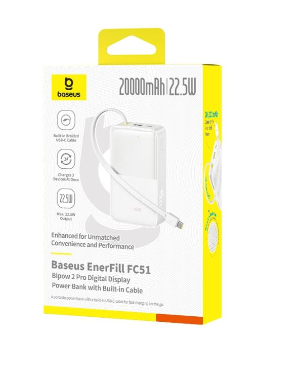Baseus Enerfıll Fc51 Bıpow2 Pro 10000 22.5W Beyaz