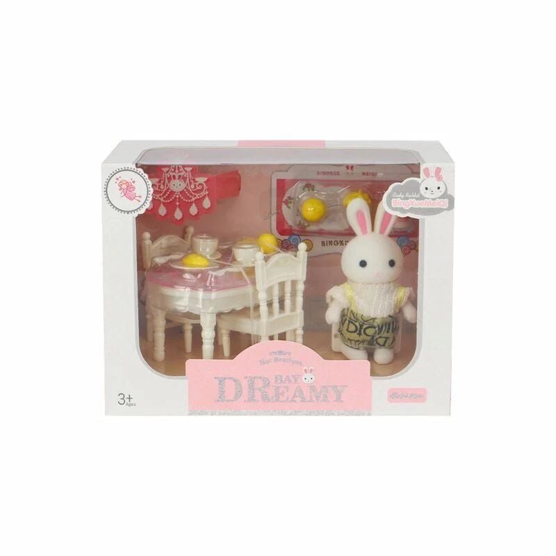 Bay Dreamy Mi̇ni̇ Tavşan Aksesuarlı Yemek Masası Seti̇
