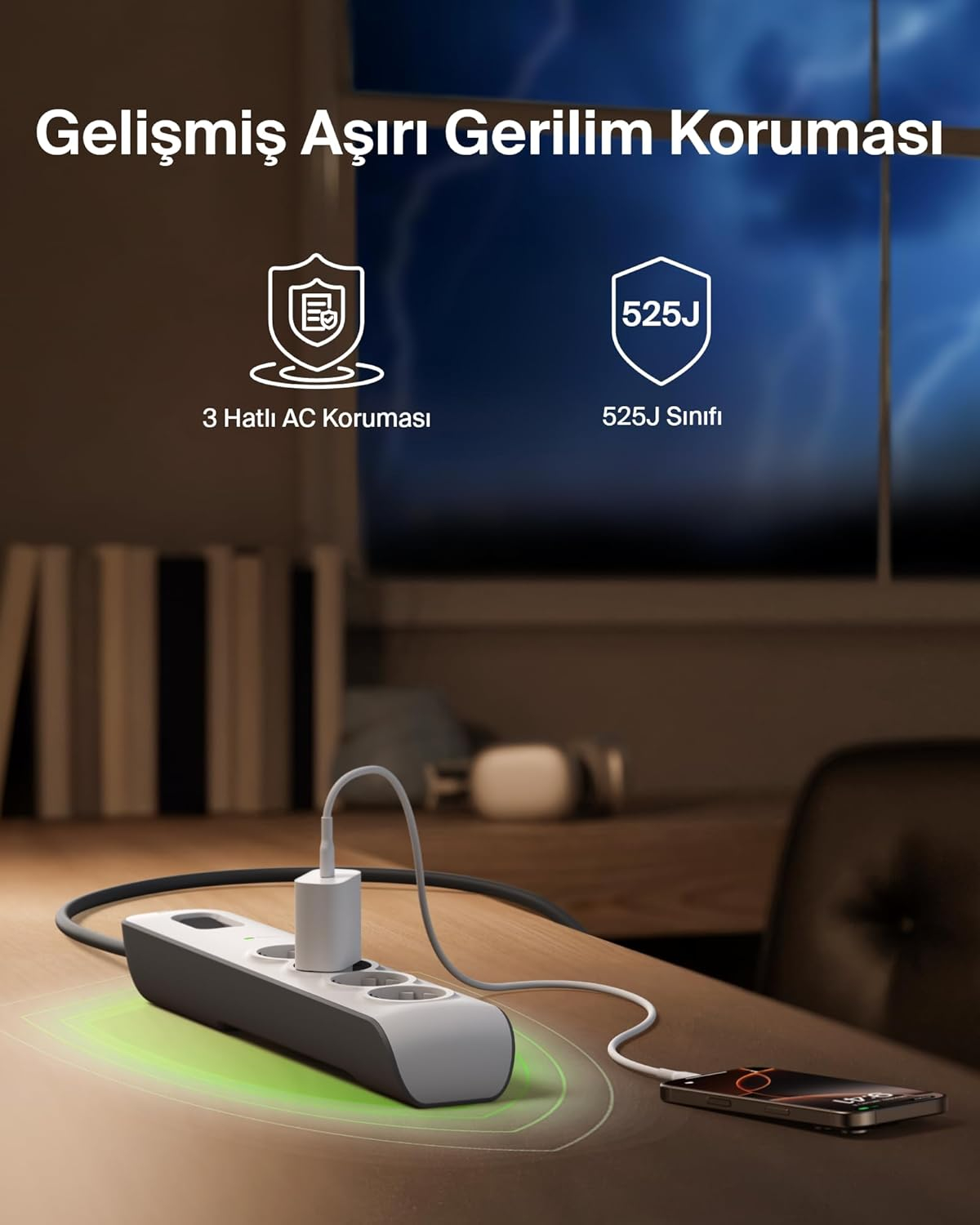 Belkın Bsv400Vf2M 2 M 4Lu Akım Kor. Prız