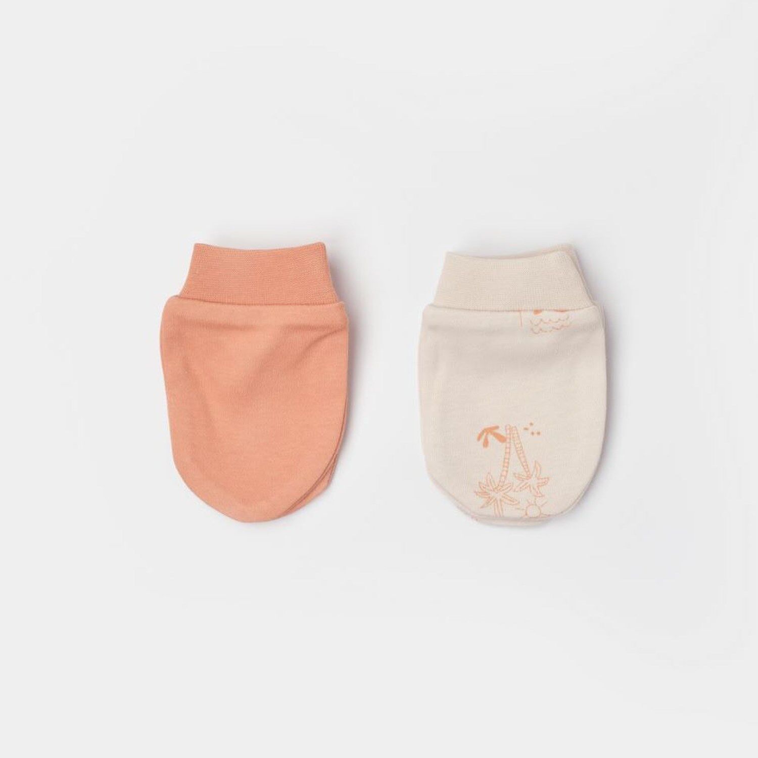 Bi̇baby Bi̇organi̇c Hello Safari̇ 2 Li̇ Bebek Eldi̇ven 72224 Ekru Ki̇remi̇t