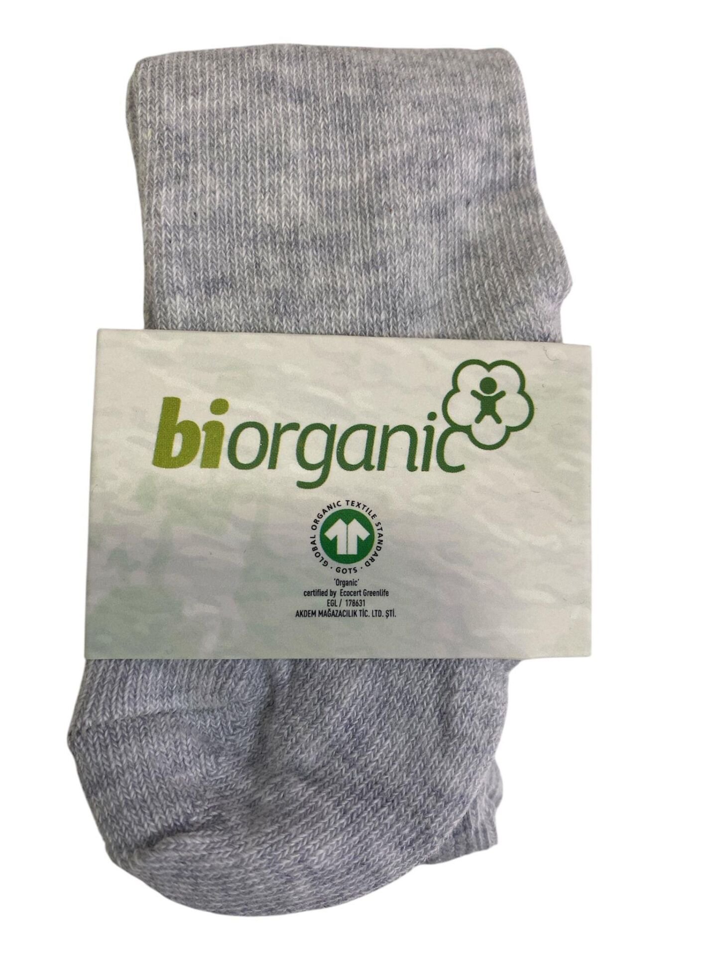 Bi̇baby Bi̇organi̇c Klasi̇k Düz Gri̇ Melanj Külotlu Çorap 68460 Gri̇ Melanj