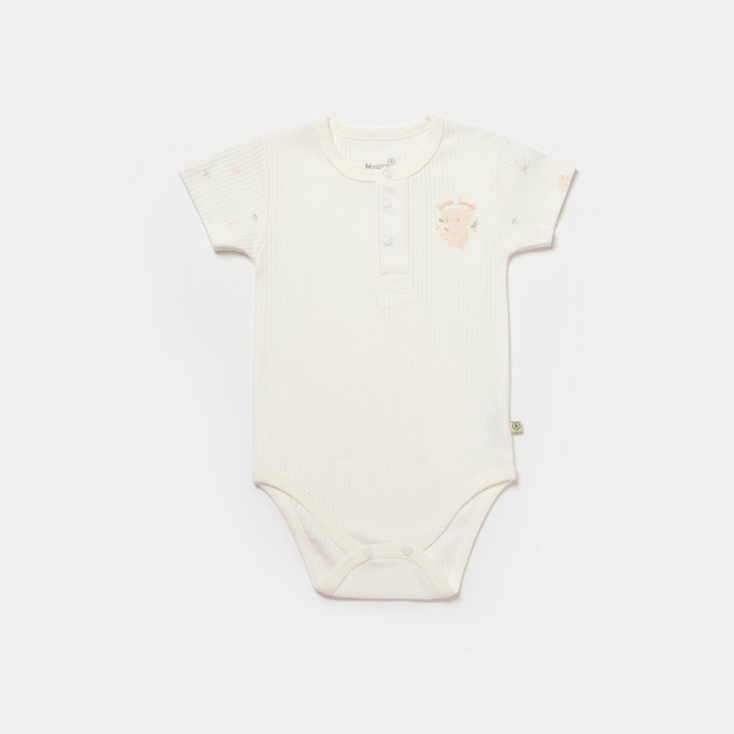 Bi̇baby Bi̇organi̇c Koala Jungle Kısa Kol Bebek Body 56972 Pembe