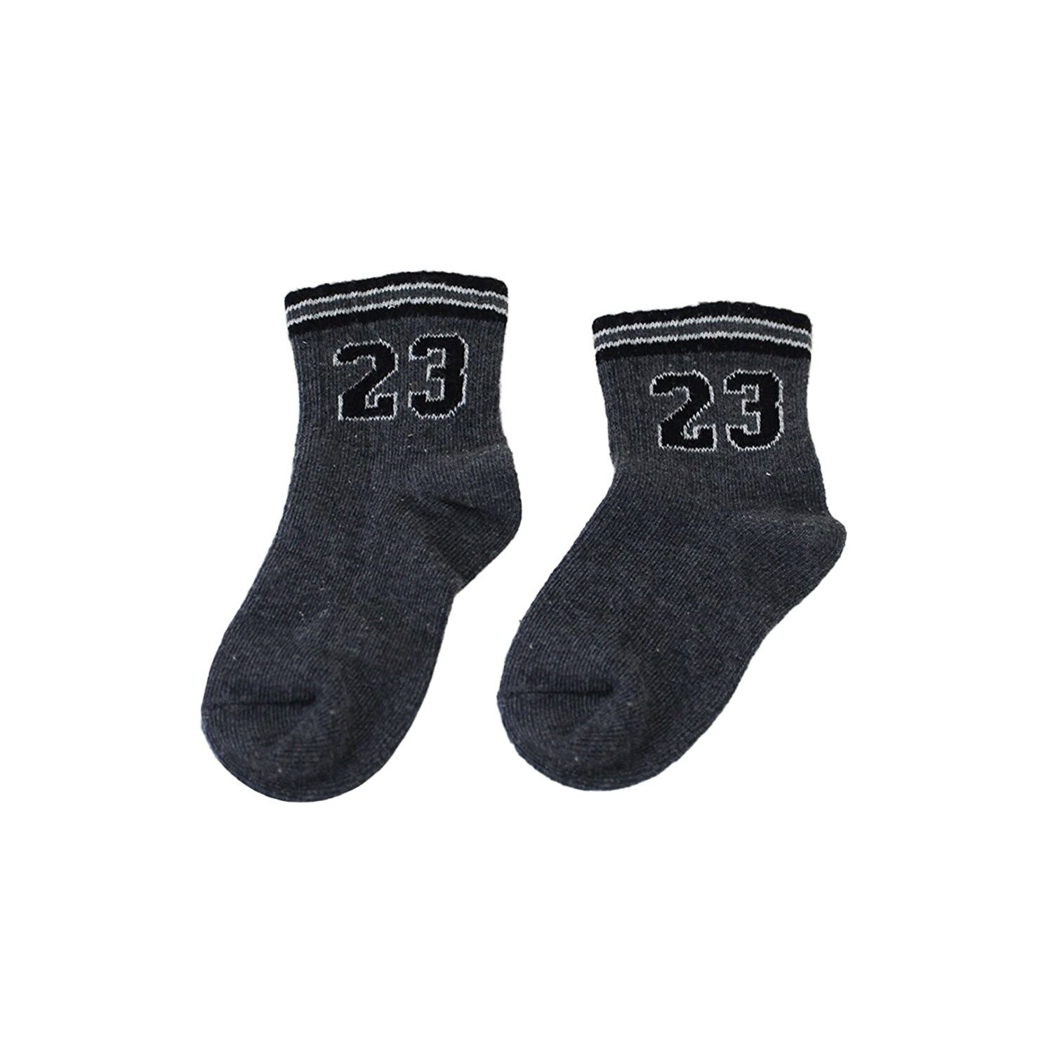 Bi̇baby Bi̇organi̇c Number Yaş Kısa Soket Çorap 68422 Gri̇
