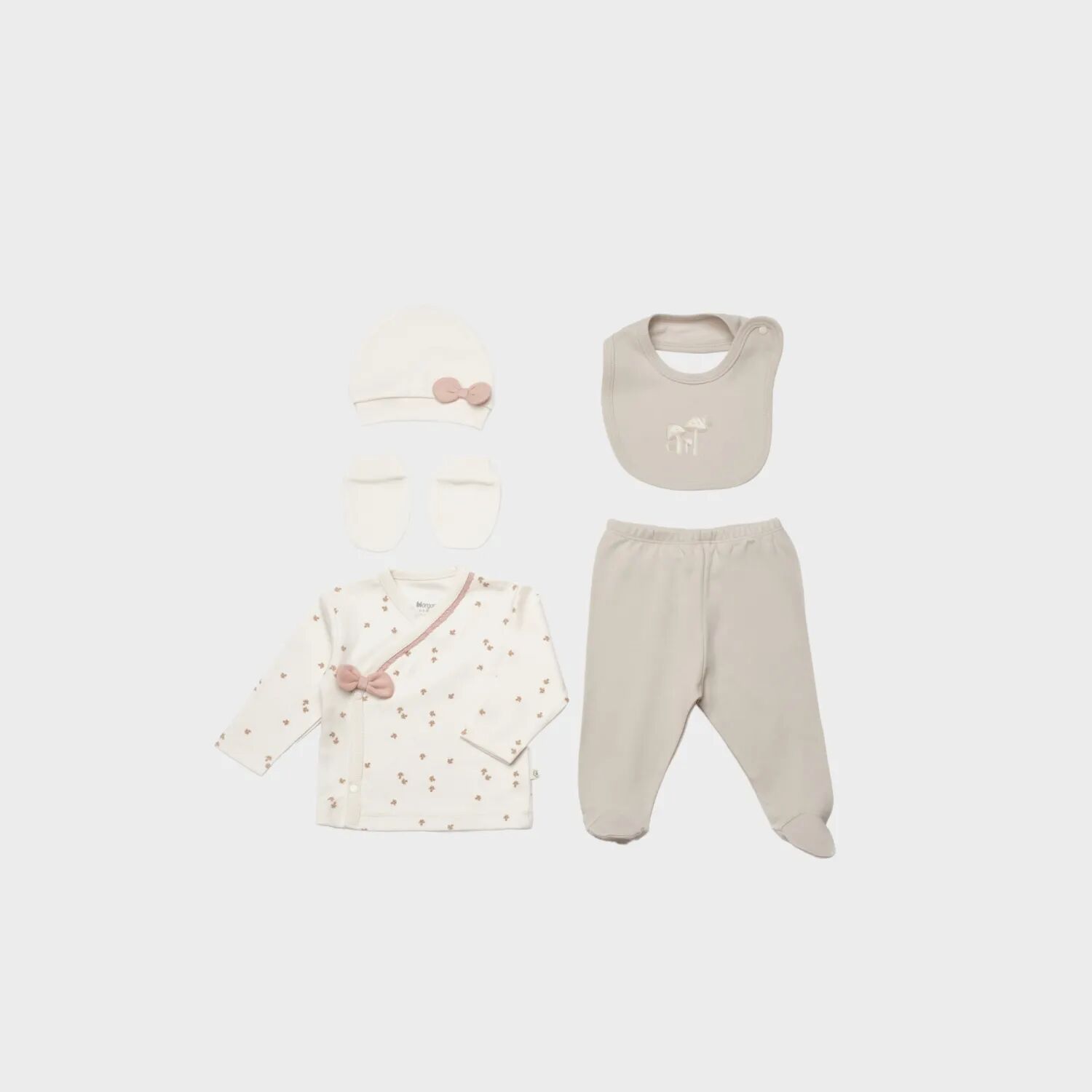 Bi̇baby Bi̇organi̇c Sweet Lady 5 Parça Hastane Çıkış Seti̇ 62363 Li̇ght Bei̇ge