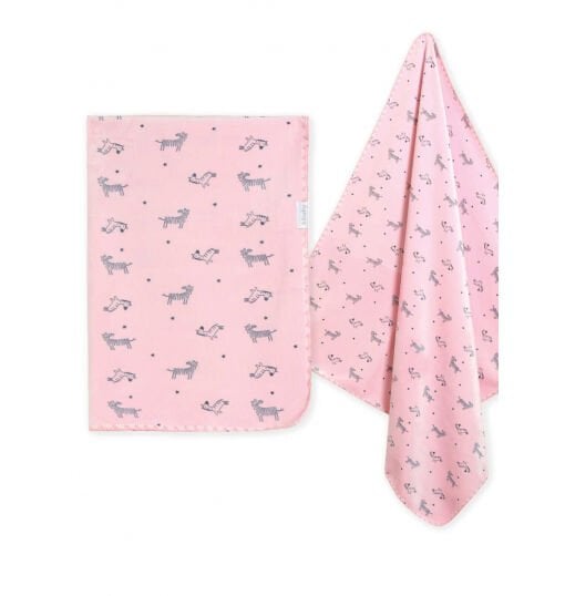 Bi̇baby Happy Zebra Land Fluffy Bebek Battani̇ye 64529 Pembe