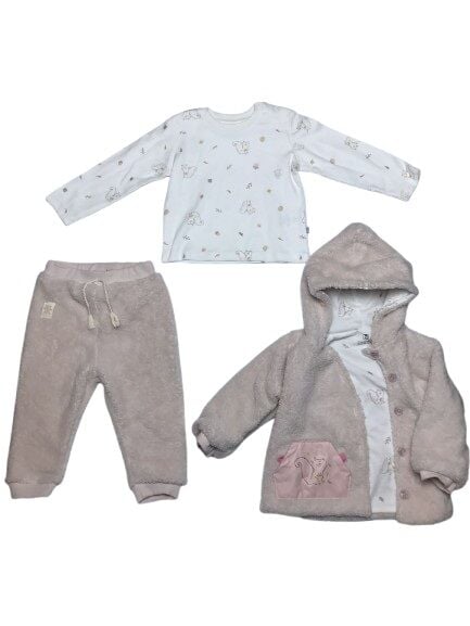 Bi̇baby Pretty Moments 3 Lü Bebe Takım 73339 Ecru Pi̇nk