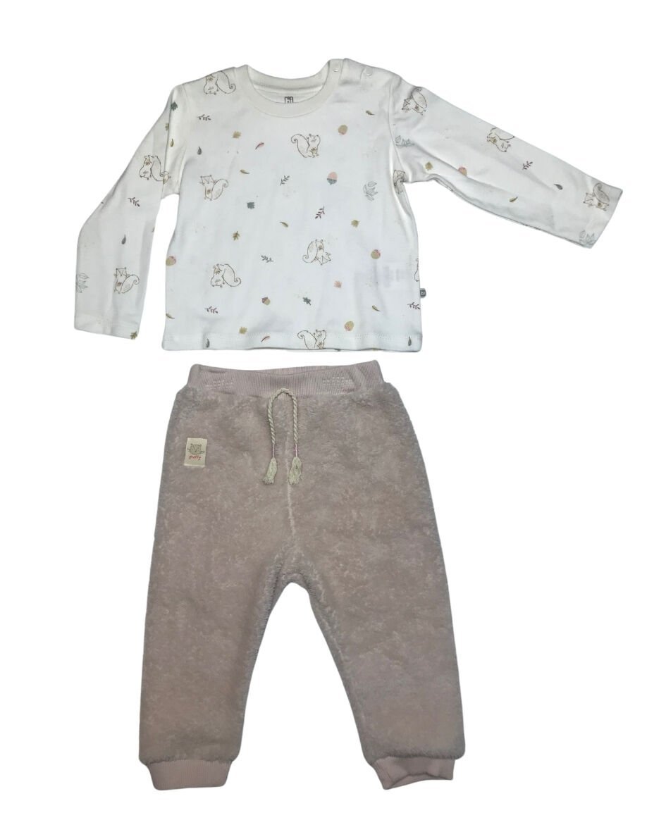 Bi̇baby Pretty Moments 3 Lü Bebe Takım 73339 Ecru Pi̇nk