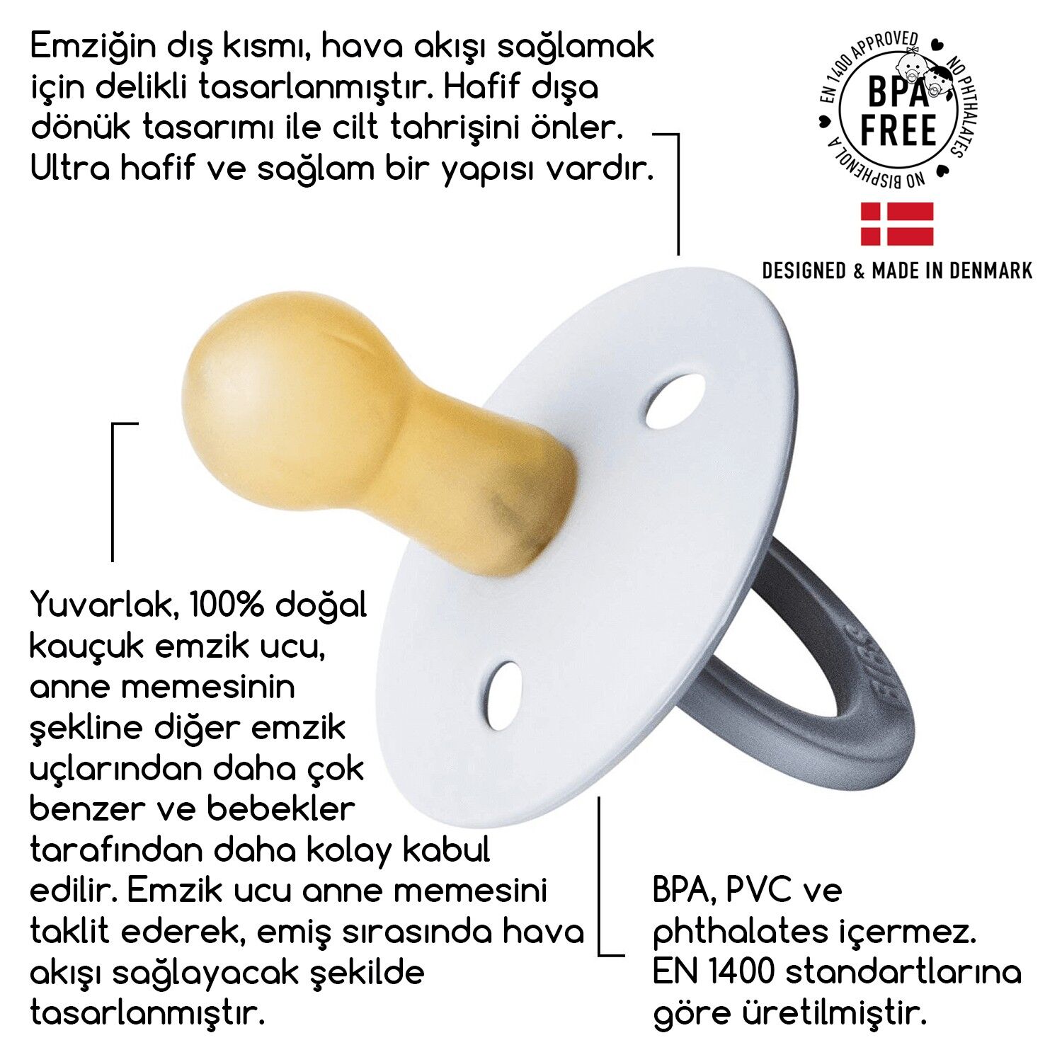 Bi̇bs Colour Kauçuk Emzi̇k 6-18 Ay Coral