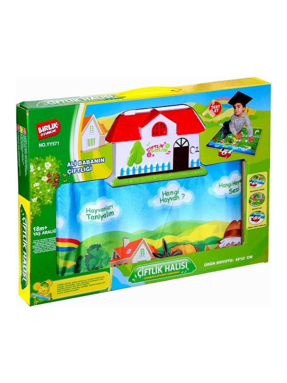 Bi̇rli̇k Türkçe Eği̇ti̇ci̇ Çi̇ftli̇k Oyun Halısı Yy-571