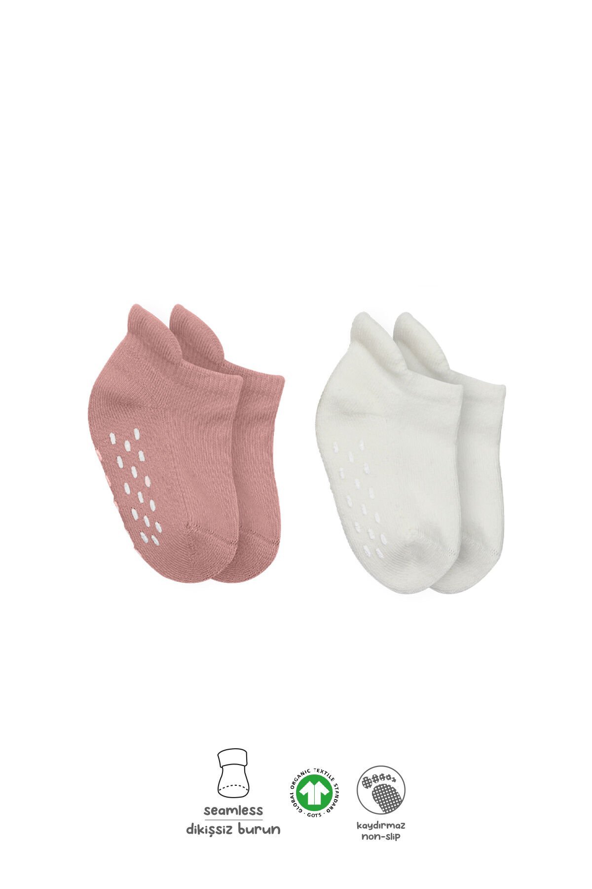 Bi̇style 2 Li̇ Altı Havlu Sneakers Kaymaz Çorap 20501 Ekru Pudra