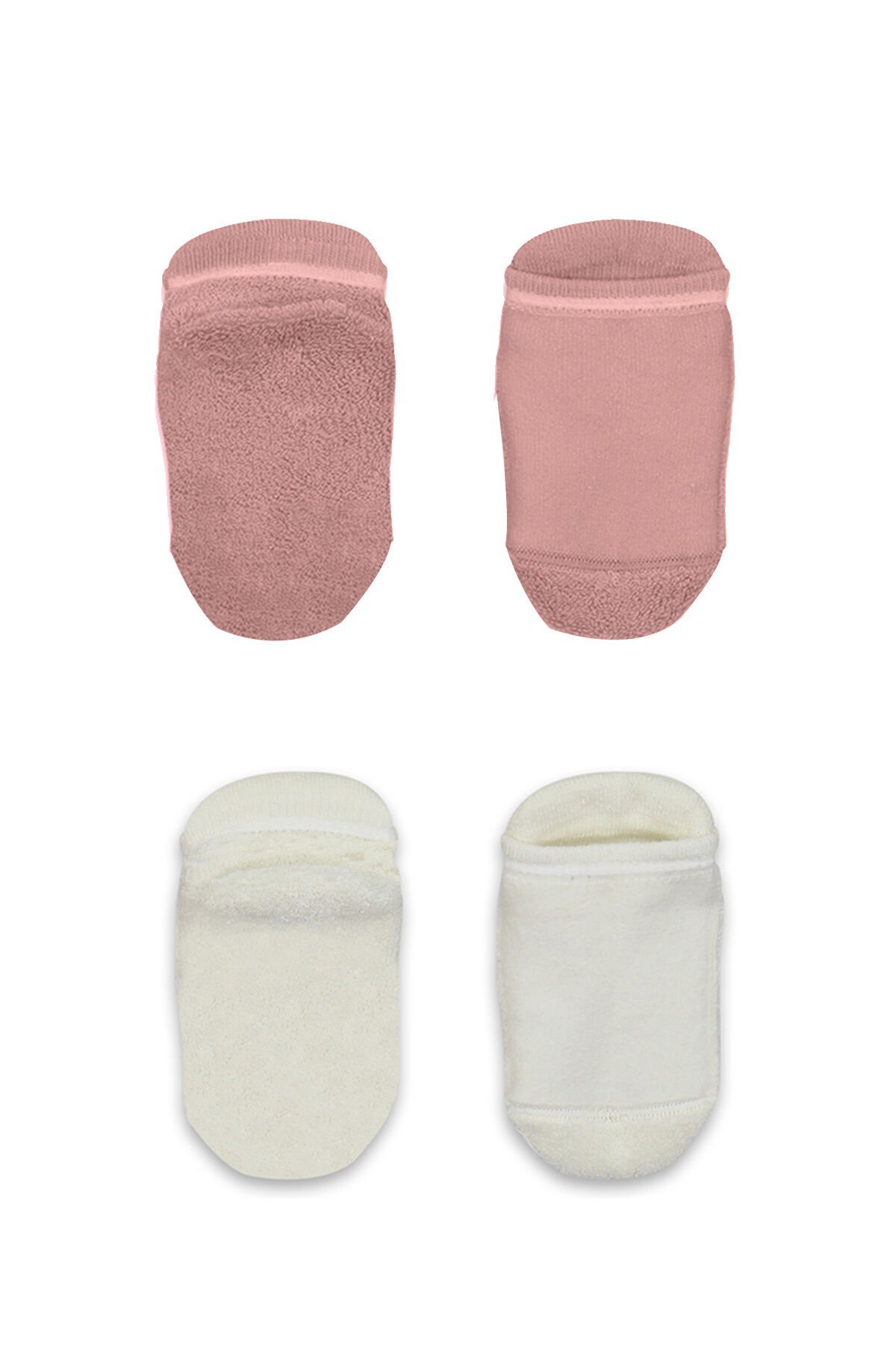 Bi̇style 2 Li̇ Altı Havlu Sneakers Kaymaz Çorap 20501 Ekru Pudra