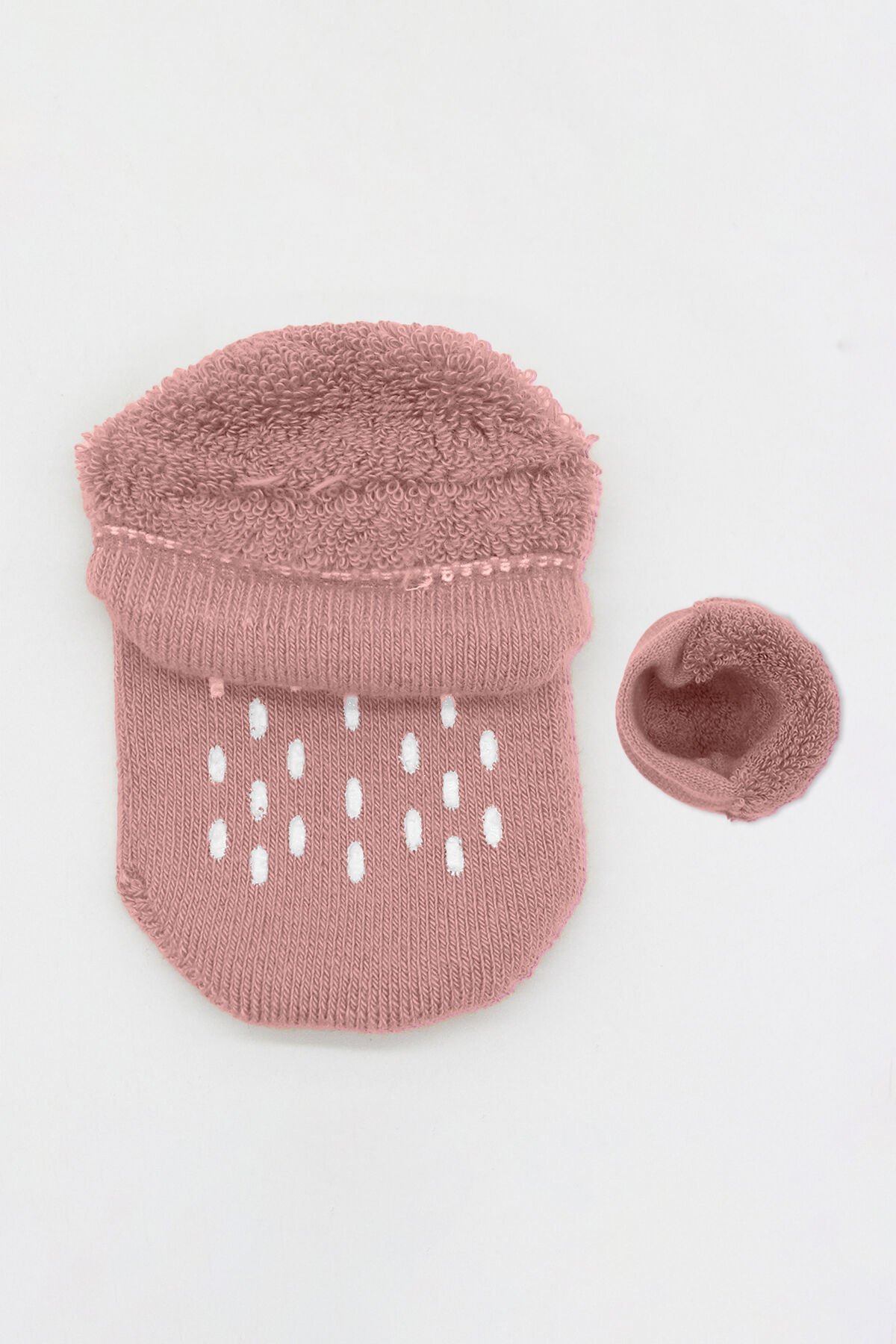 Bi̇style 2 Li̇ Altı Havlu Sneakers Kaymaz Çorap 20501 Ekru Pudra