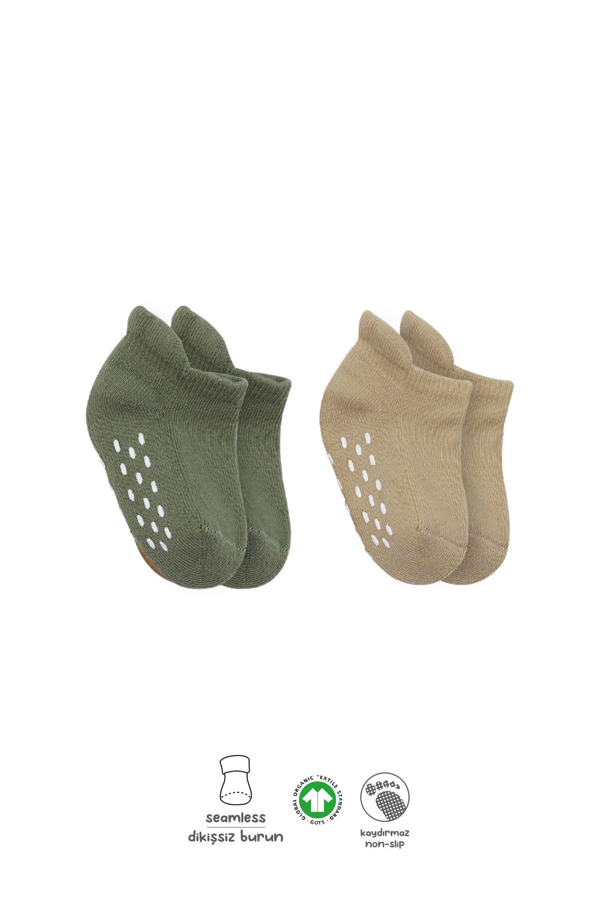 Bi̇style 2 Li̇ Altı Havlu Sneakers Kaymaz Çorap 20501 Ni̇l Bej