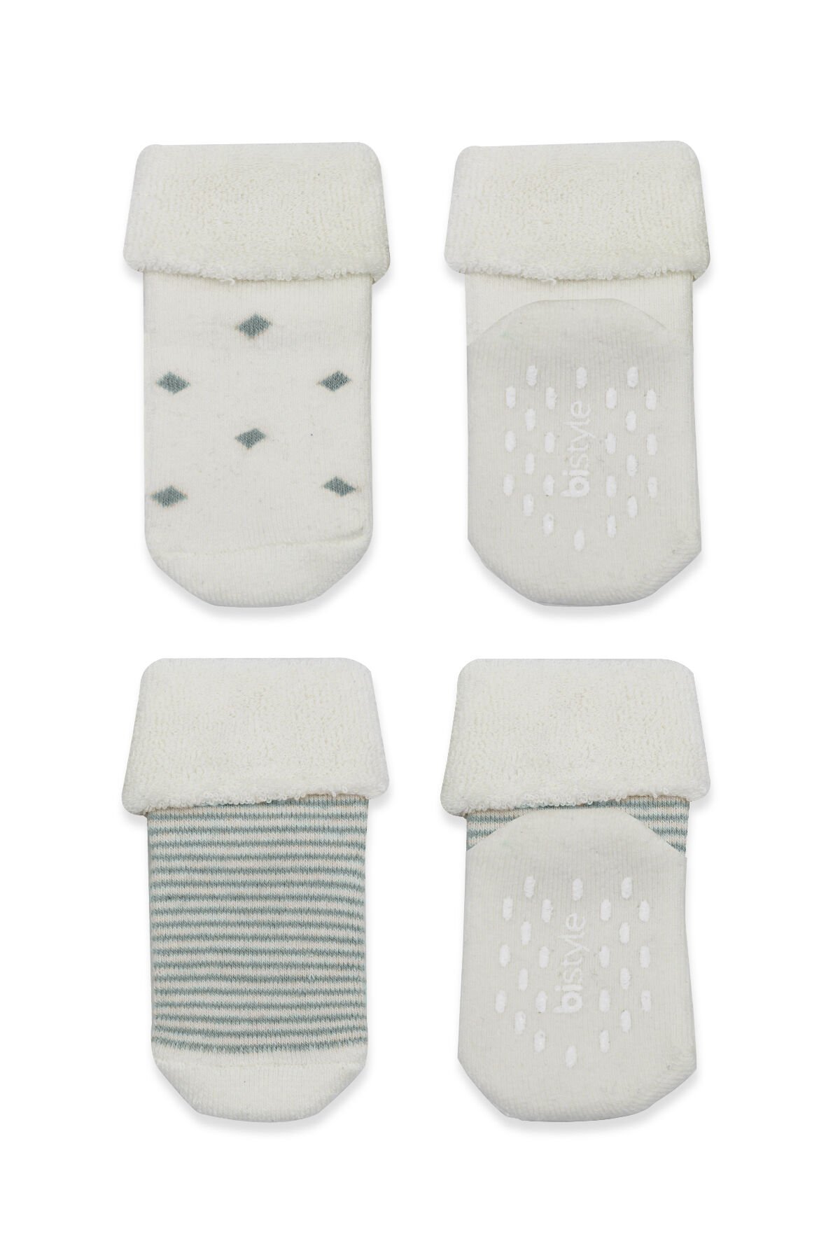 Bi̇style 2 Li̇ Havlu Soket Kaymaz Çorap 10504 Ni̇l Ekru